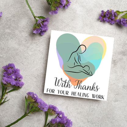 Thank You Card for Masseuse, Card For Massage Therapist, Spa Thank You Card, Healer Card, Reiki Card