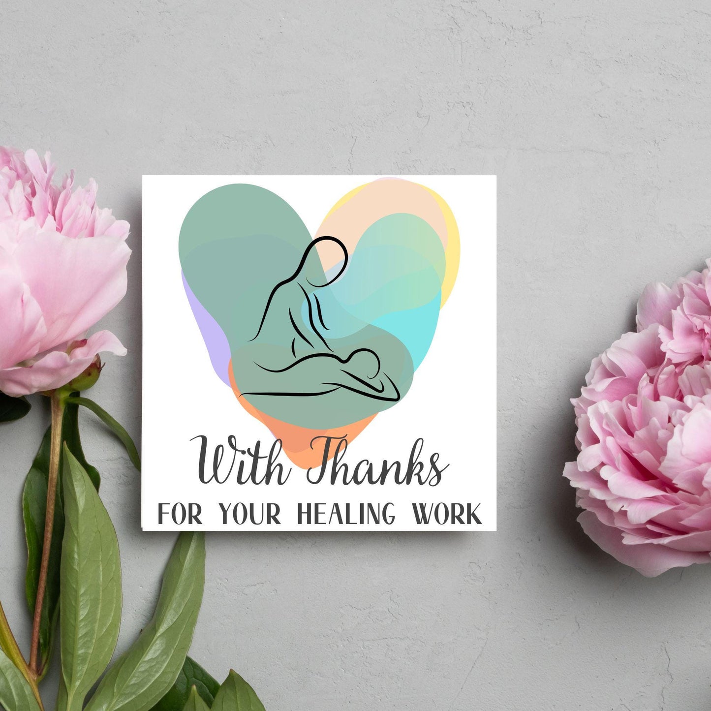 Thank You Card for Masseuse, Card For Massage Therapist, Spa Thank You Card, Healer Card, Reiki Card