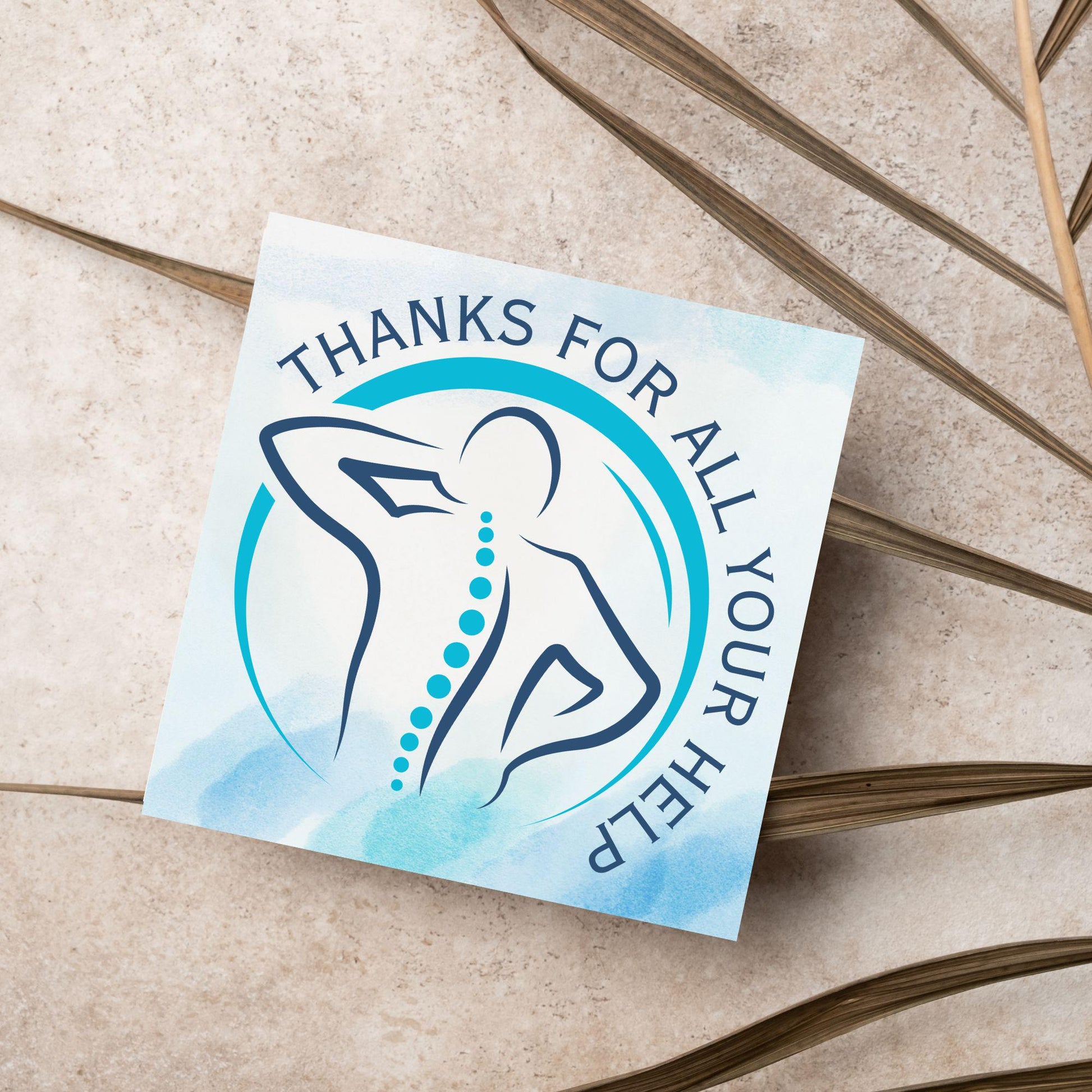 Thank You Card for Physiotherapist, Card For Massage Therapist, Chiropractor Thank You Card,