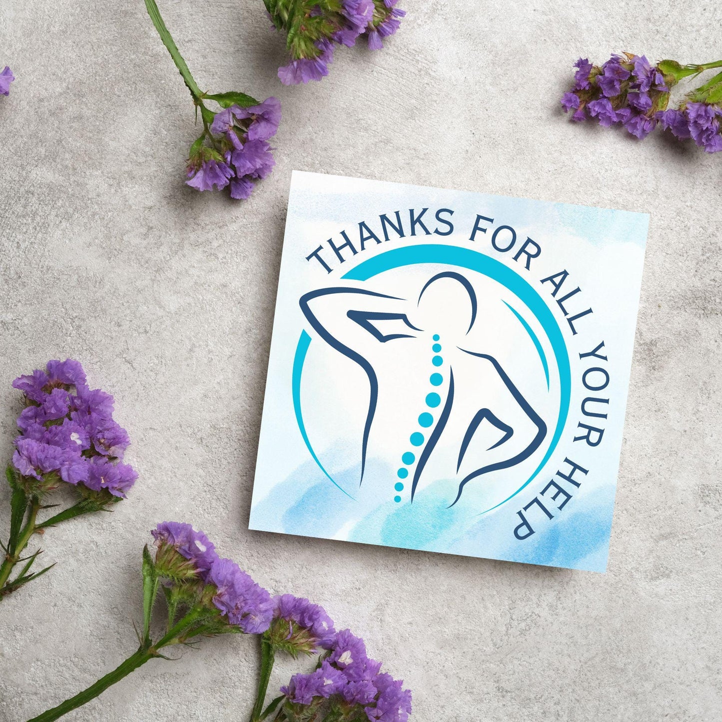 Thank You Card for Physiotherapist, Card For Massage Therapist, Chiropractor Thank You Card,