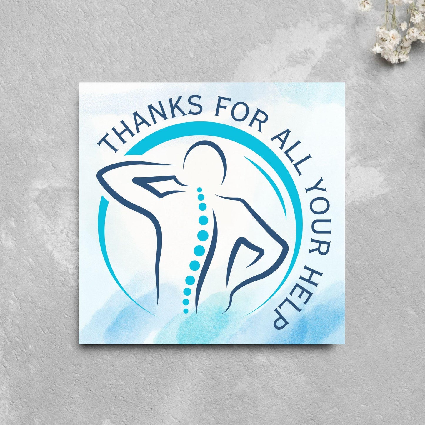 Thank You Card for Physiotherapist, Card For Massage Therapist, Chiropractor Thank You Card,
