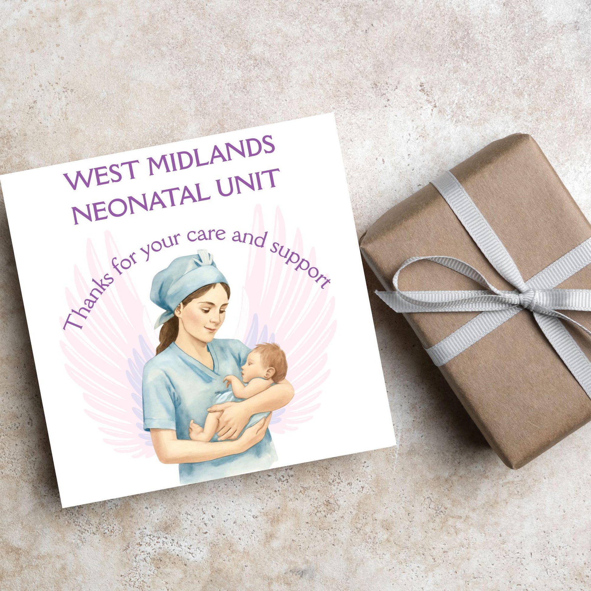 Personalised Thank You Card for Special Care Baby Unit, Card For Neonatal Nurse, Thank You Hospital Card, SCBU, NICU