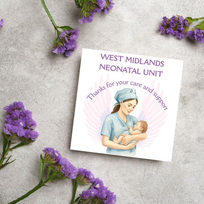 Personalised Thank You Card for Special Care Baby Unit, Card For Neonatal Nurse, Thank You Hospital Card, SCBU, NICU
