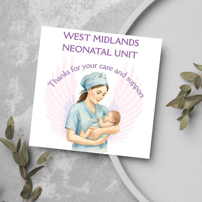 Personalised Thank You Card for Special Care Baby Unit, Card For Neonatal Nurse, Thank You Hospital Card, SCBU, NICU
