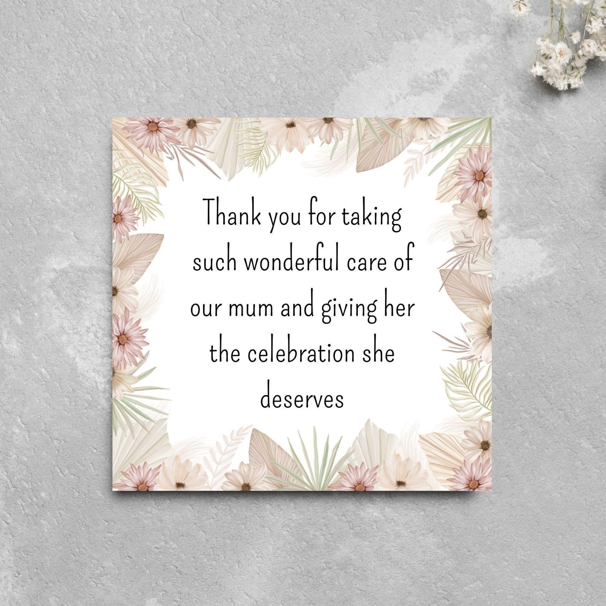 Personalised Thank You Card for Funeral Home, Undertakers card, Mortuary Card, Chapel of Rest Thank You Card, Funeral Director Thanks