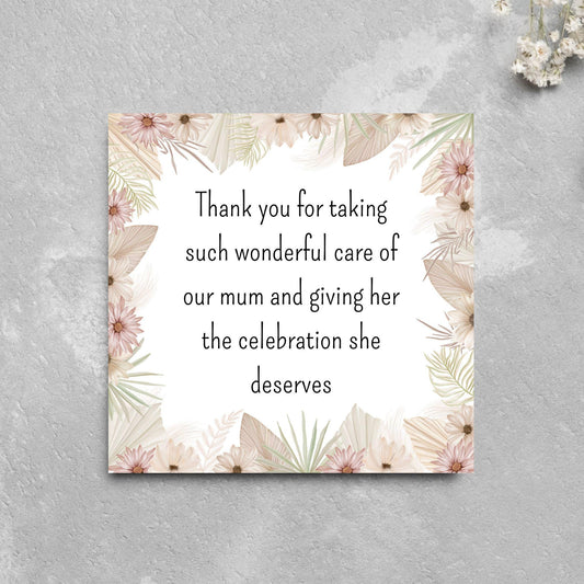 Personalised Thank You Card for Funeral Home, Undertakers card, Mortuary Card, Chapel of Rest Thank You Card, Funeral Director Thanks