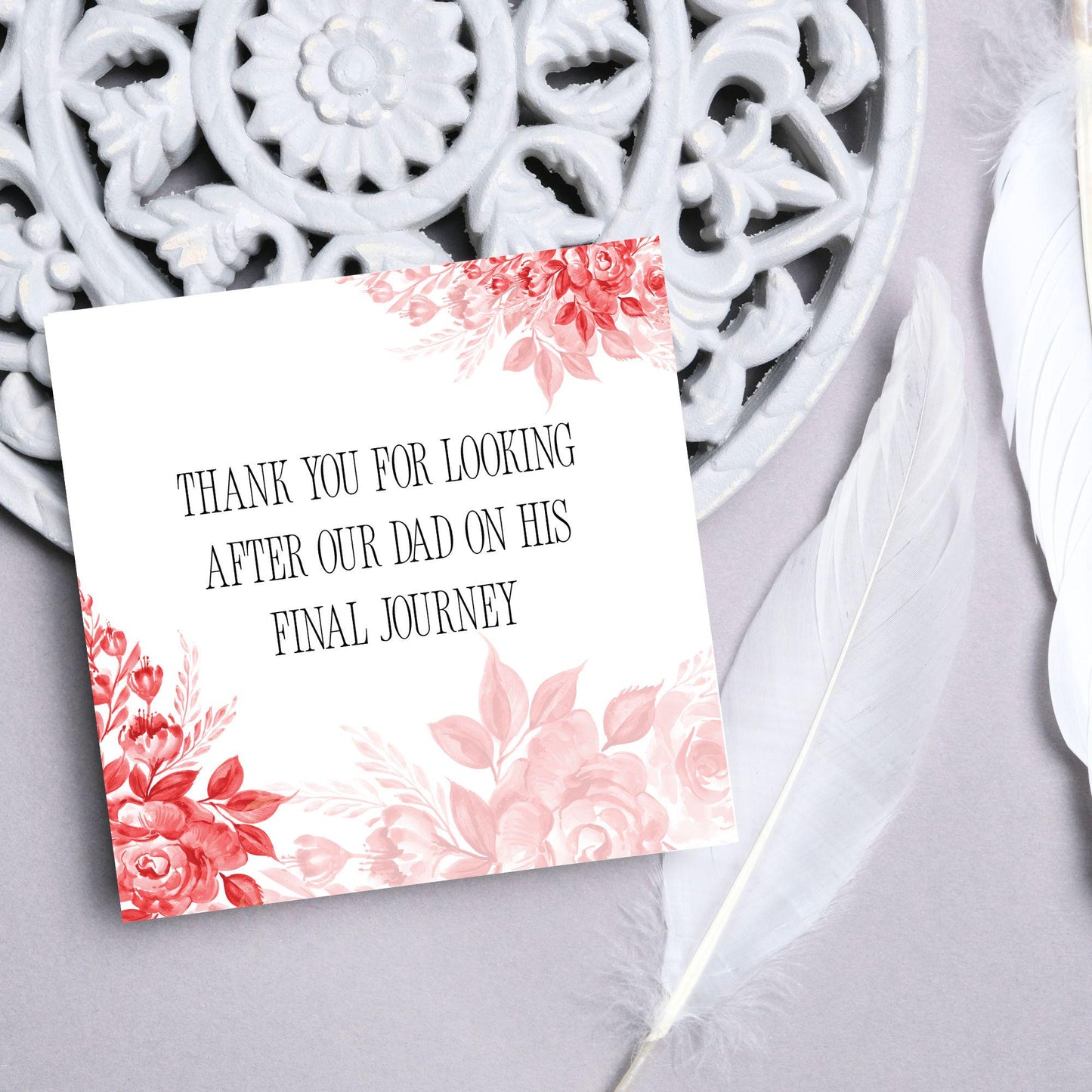 Personalised Thank You Card for Funeral Home, Undertakers card, Mortuary Card, Chapel of Rest Thank You Card, Funeral Director Thanks
