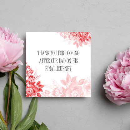 Personalised Thank You Card for Funeral Home, Undertakers card, Mortuary Card, Chapel of Rest Thank You Card, Funeral Director Thanks