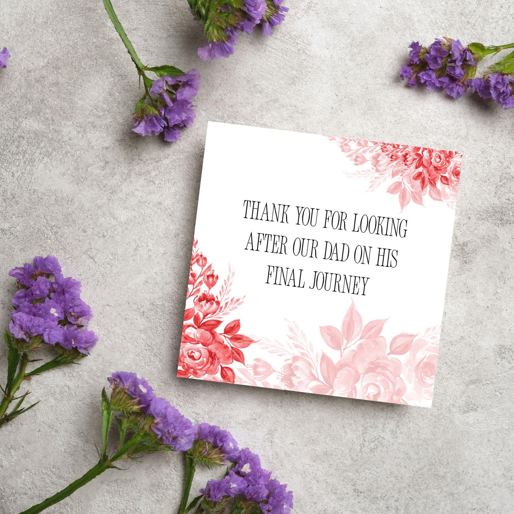 Personalised Thank You Card for Funeral Home, Undertakers card, Mortuary Card, Chapel of Rest Thank You Card, Funeral Director Thanks