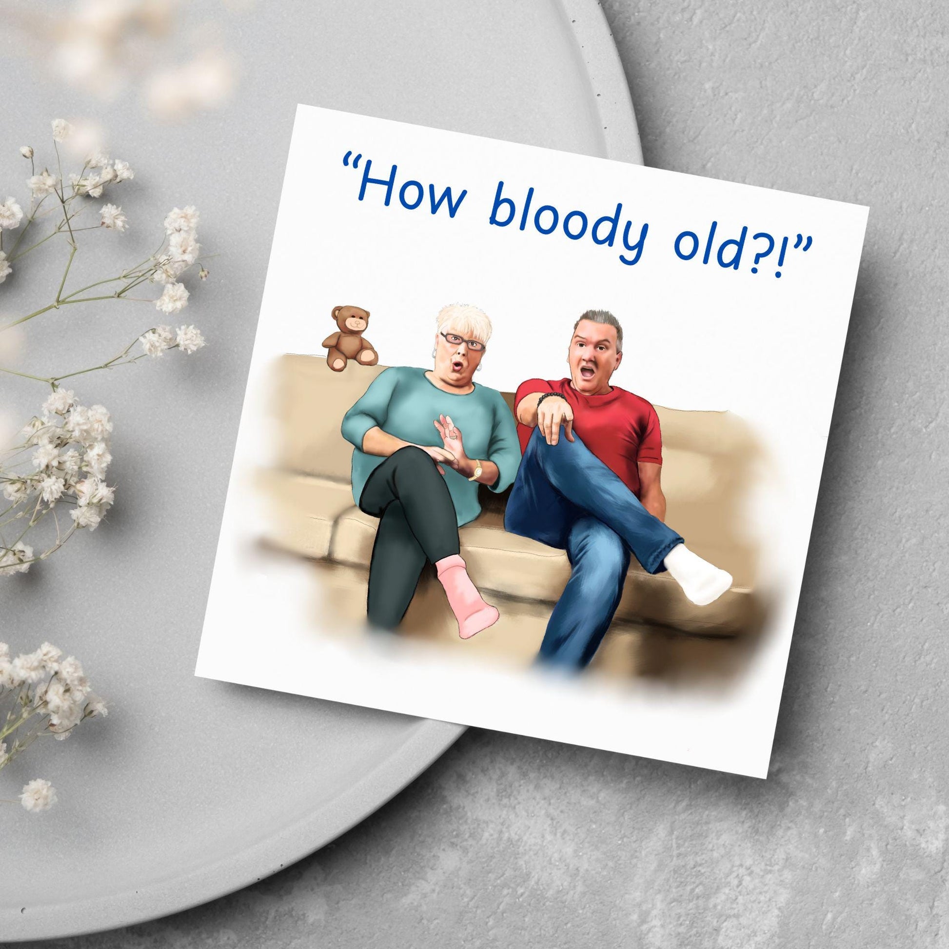 Gogglebox Birthday Card, Funny Lee and Jenny Birthday Card, British Themed, UK TV Show
