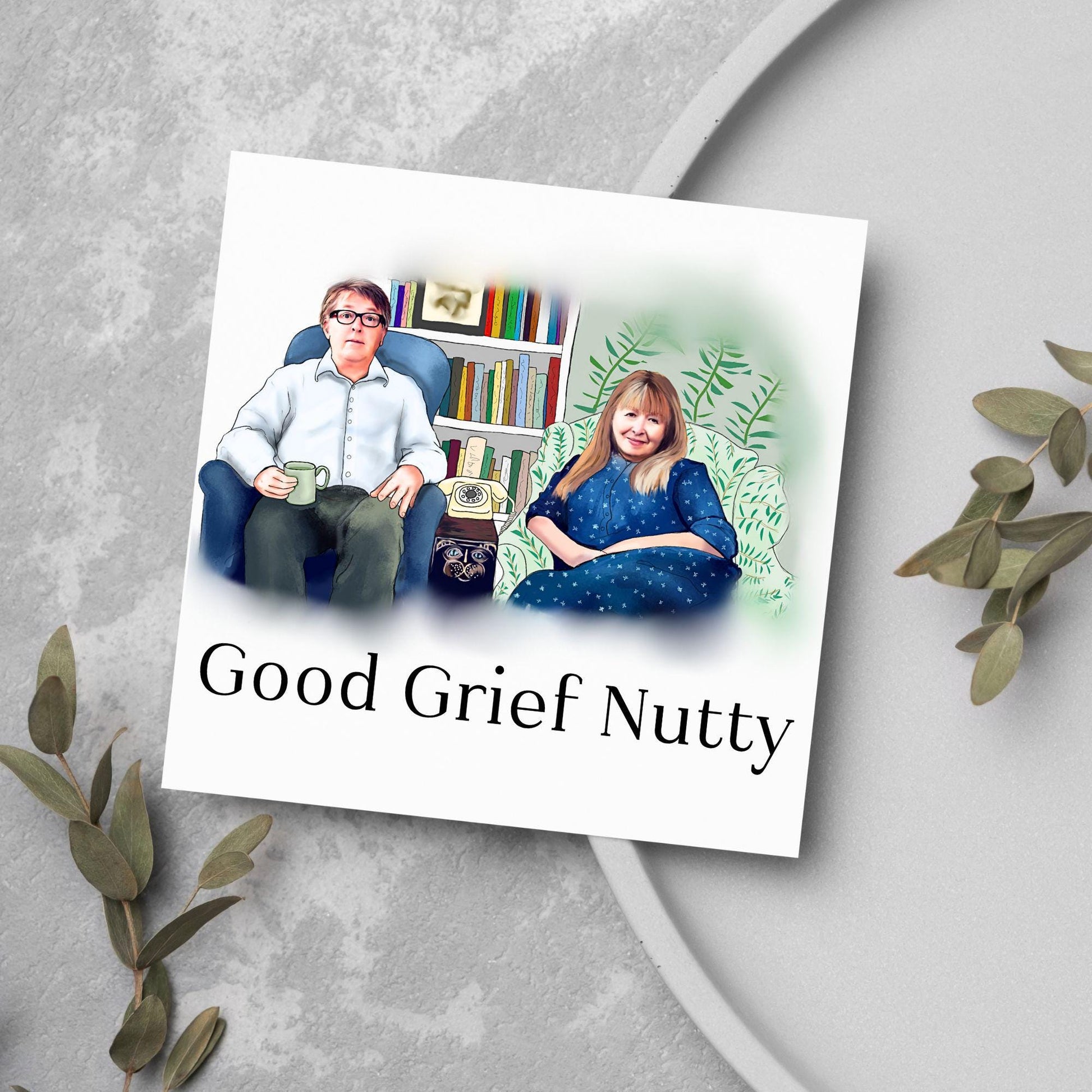 Gogglebox Birthday Card, Funny Giles and Mary Birthday Card, British Themed, UK TV Show