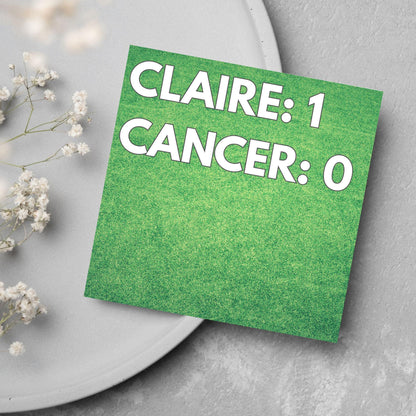 Personalised Card for Cancer Patients, Football Themed End of Radiotherapy, End Of Chemotherapy, Well Done, End of Treatment, Recovery Card