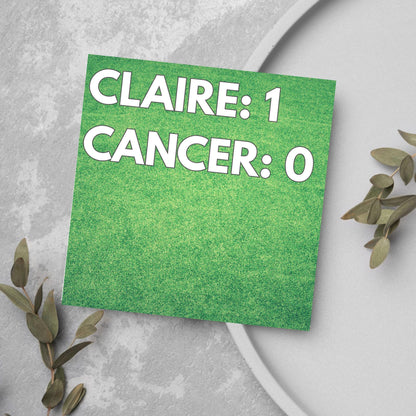 Personalised Card for Cancer Patients, Football Themed End of Radiotherapy, End Of Chemotherapy, Well Done, End of Treatment, Recovery Card