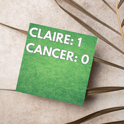 Personalised Card for Cancer Patients, Football Themed End of Radiotherapy, End Of Chemotherapy, Well Done, End of Treatment, Recovery Card