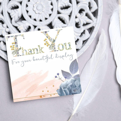 Thank You Card for Florist, Thanks for Flowers, Floral arrangement, Wedding Flowers, Funeral Wreath
