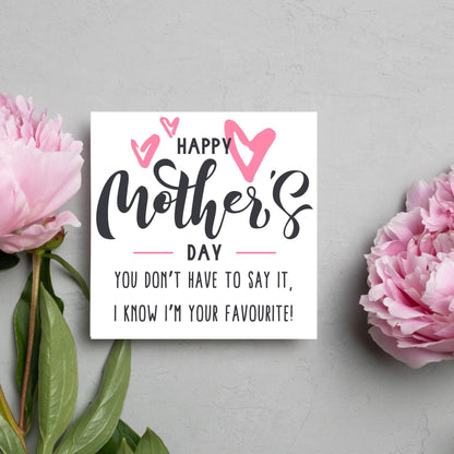 Funny Mother's Day Card, Cute Card for Mum, Greetings Card, Happy Mother's Day, Card for Mother, Mam Card, Thanks Mum Card