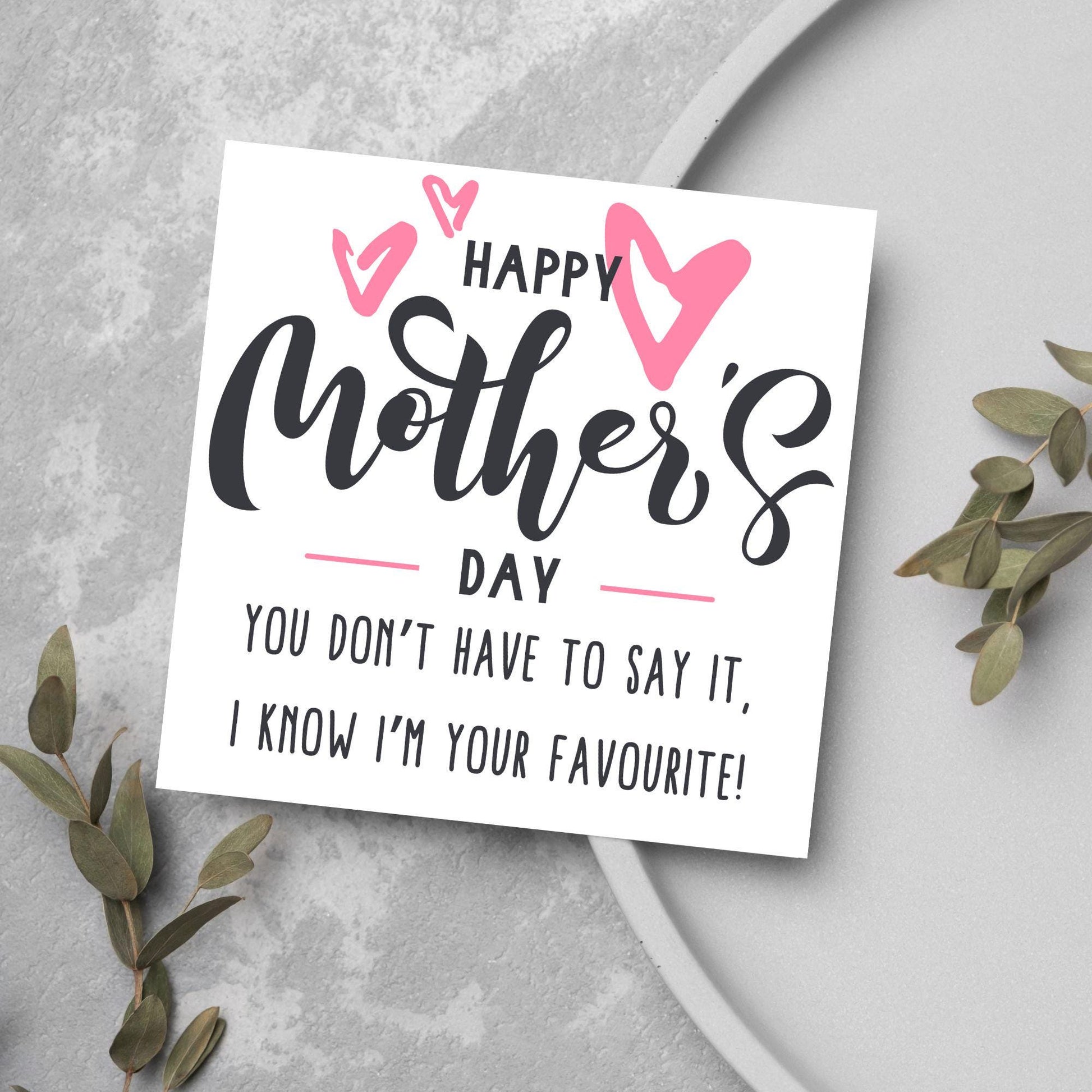 Funny Mother's Day Card, Cute Card for Mum, Greetings Card, Happy Mother's Day, Card for Mother, Mam Card, Thanks Mum Card