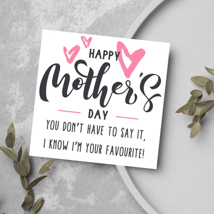 Funny Mother's Day Card, Cute Card for Mum, Greetings Card, Happy Mother's Day, Card for Mother, Mam Card, Thanks Mum Card