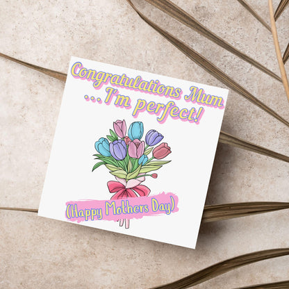 Funny Mother's Day Card, Cute Card for Mum, Greetings Card, Happy Mother's Day, Card for Mother, Mam Card, Thanks Mum Card