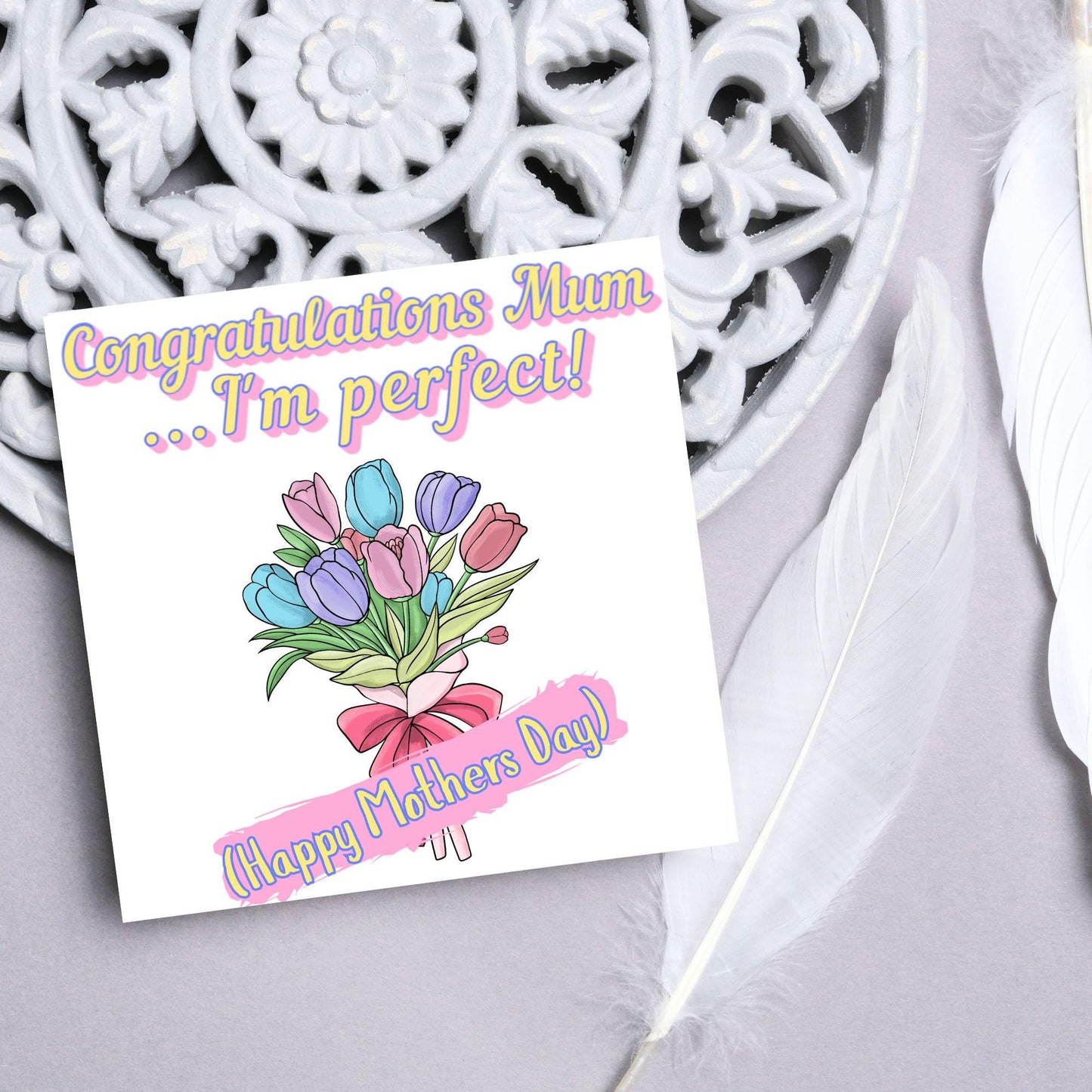 Funny Mother's Day Card, Cute Card for Mum, Greetings Card, Happy Mother's Day, Card for Mother, Mam Card, Thanks Mum Card