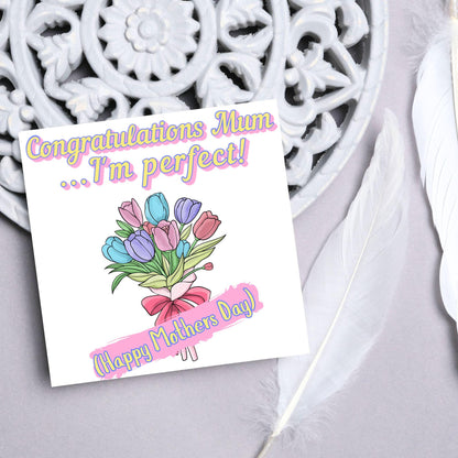 Funny Mother's Day Card, Cute Card for Mum, Greetings Card, Happy Mother's Day, Card for Mother, Mam Card, Thanks Mum Card