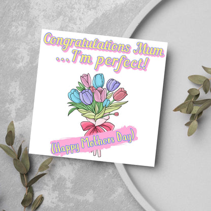 Funny Mother's Day Card, Cute Card for Mum, Greetings Card, Happy Mother's Day, Card for Mother, Mam Card, Thanks Mum Card