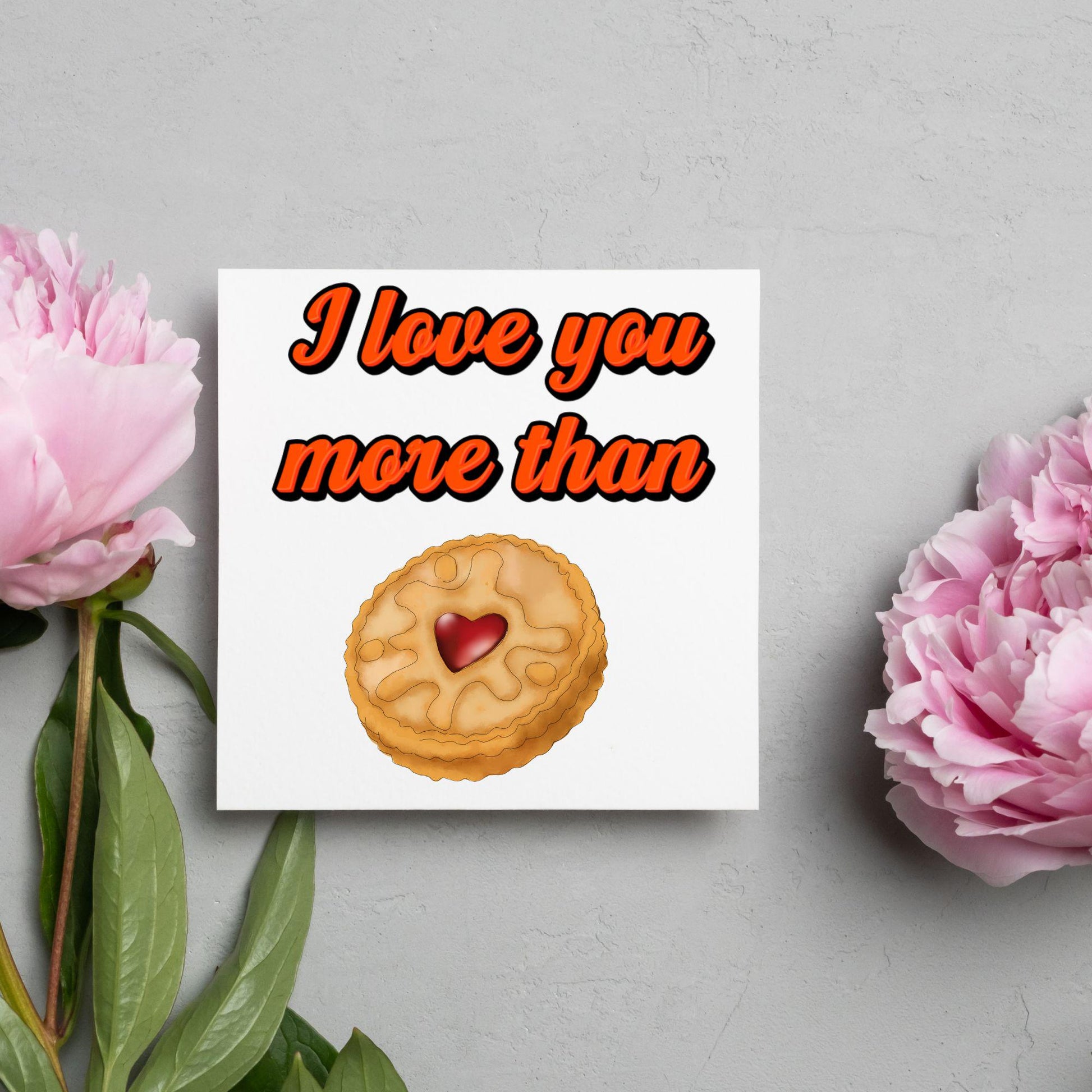 Biscuit Valentine's Day Card, Jammy Dodger Card, Anniversary Card, For Wife, For Husband, Alternative