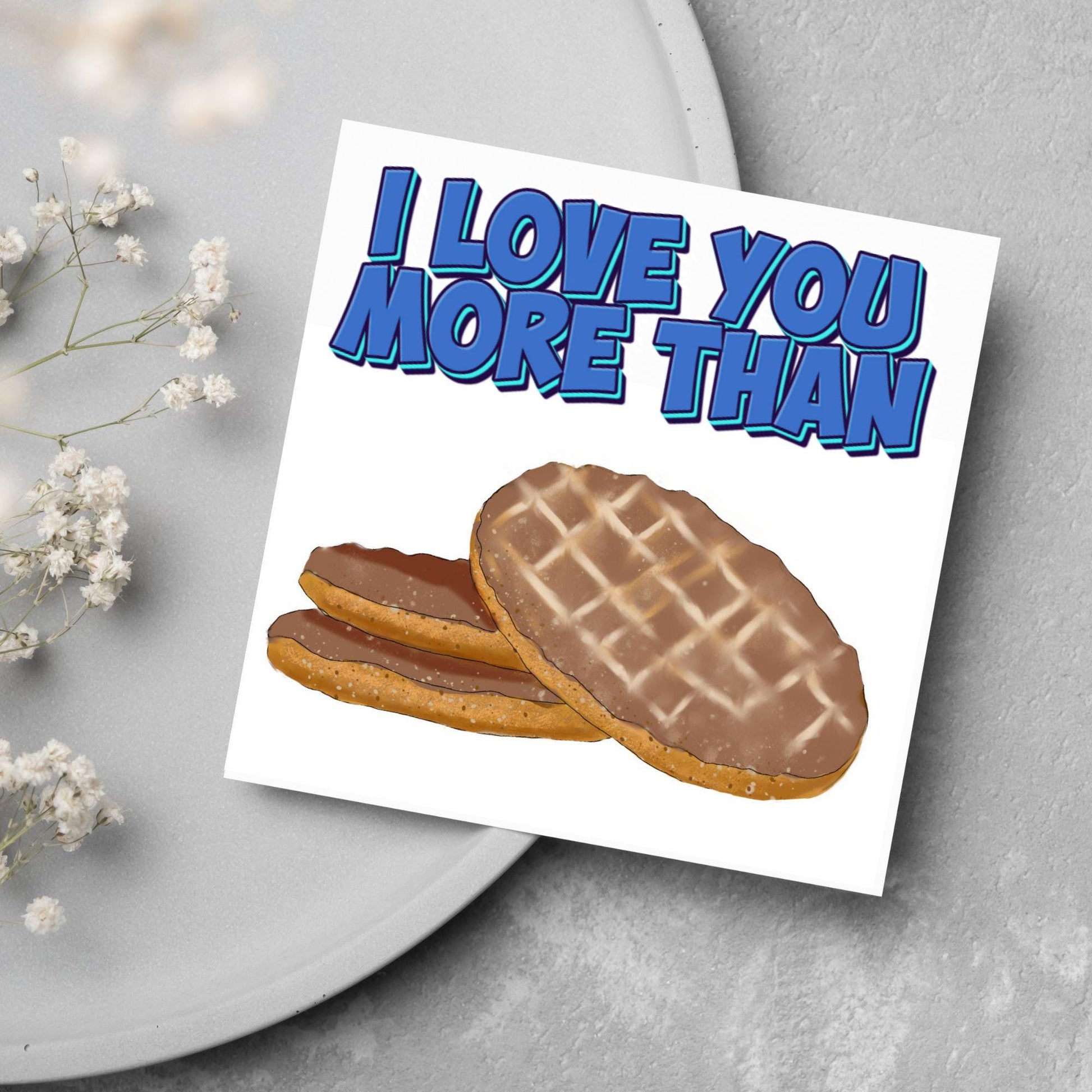 Biscuit Valentine's Day Card, Chocolate Digestive Card, Anniversary Card, For Wife, For Husband, Alternative