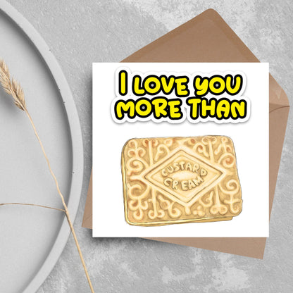Biscuit Valentine's Day Card, Custard Cream Card, Anniversary Card, For Wife, For Husband, Alternative