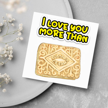 Biscuit Valentine's Day Card, Custard Cream Card, Anniversary Card, For Wife, For Husband, Alternative
