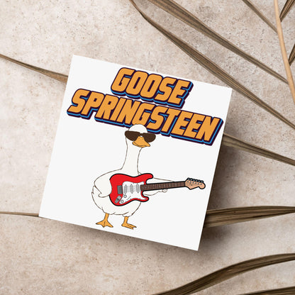 Goose Pun Card for Any Occasion, Goose Springsteen Funny Art Card, Birthday Card, Any Occasion Card, Music Card, Card for Bird Lover