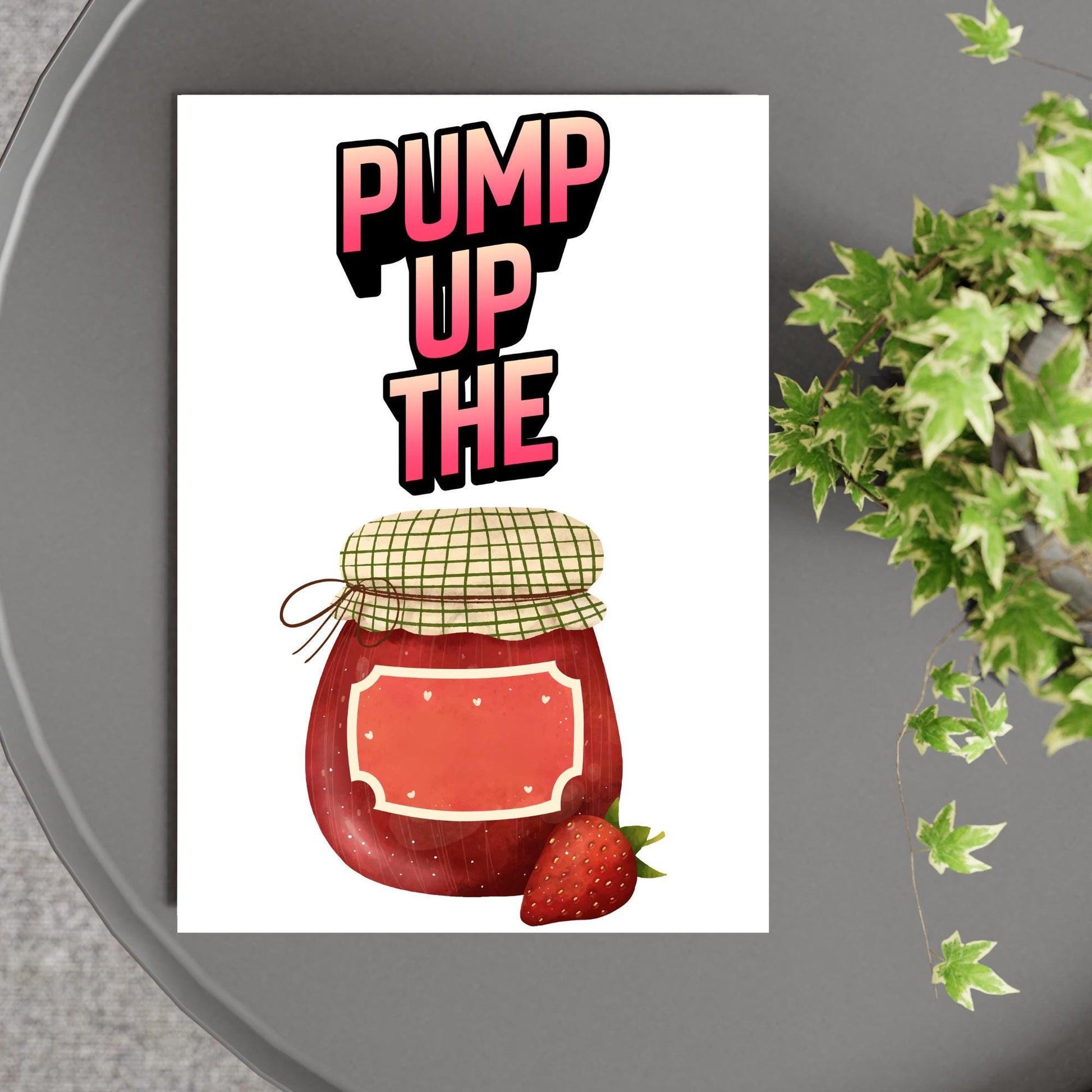 Song Lyric Poster, Pump up the Jam, Poster Print for Kitchen, Quirky Decor Wall Art