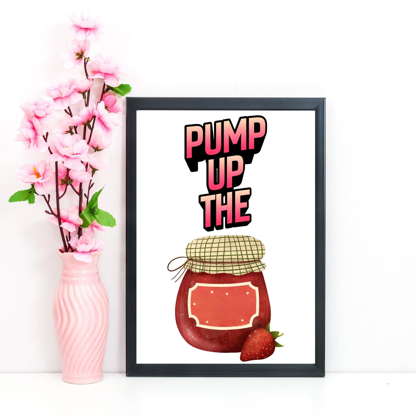 Song Lyric Poster, Pump up the Jam, Poster Print for Kitchen, Quirky Decor Wall Art