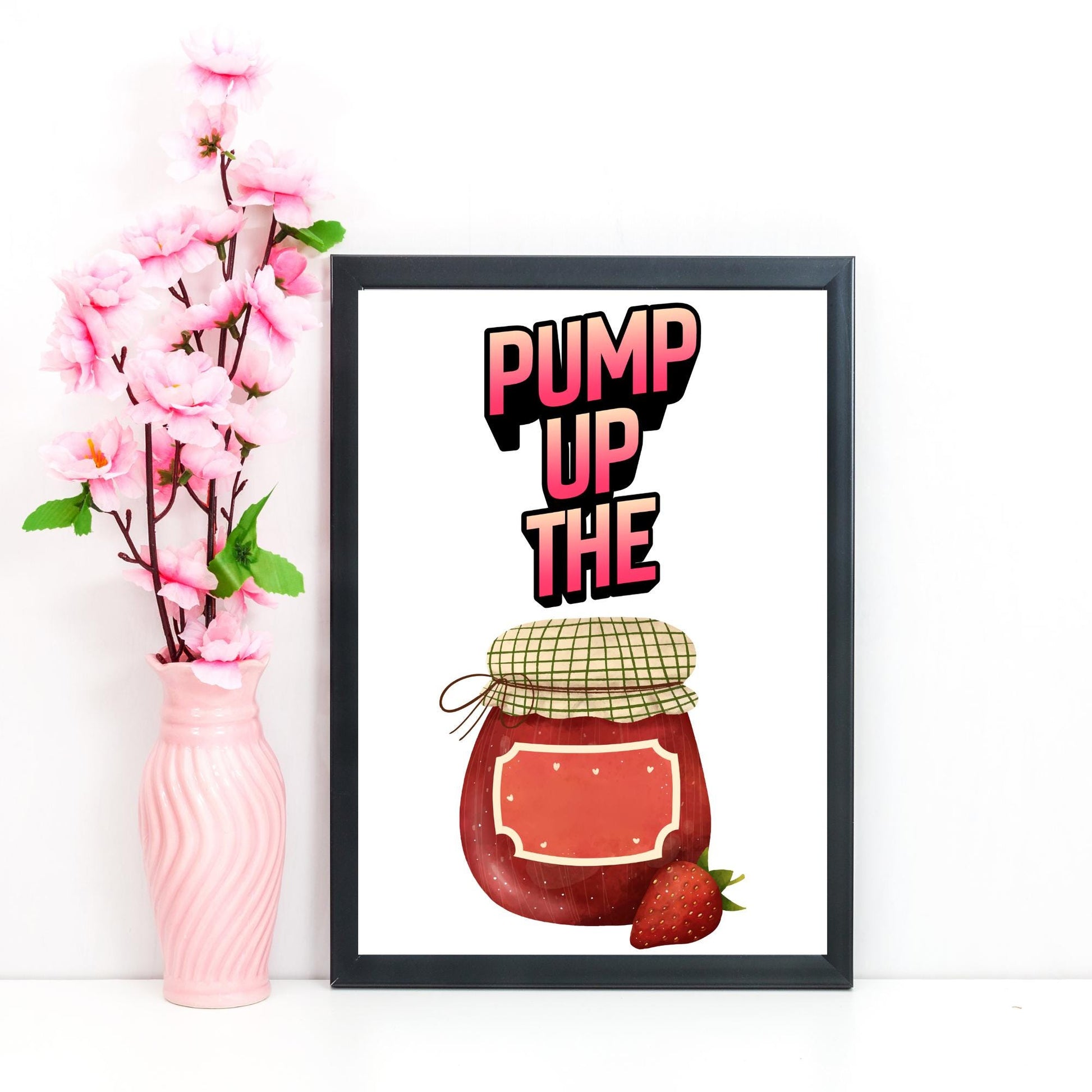 Song Lyric Poster, Pump up the Jam, Poster Print for Kitchen, Quirky Decor Wall Art