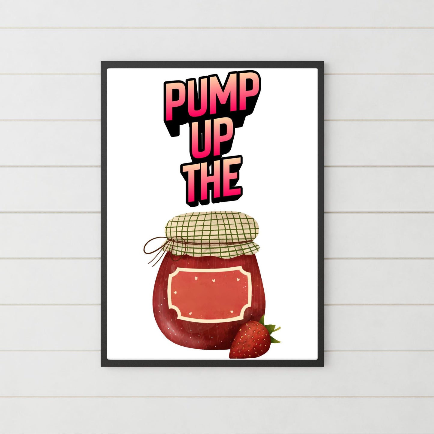 Song Lyric Poster, Pump up the Jam, Poster Print for Kitchen, Quirky Decor Wall Art