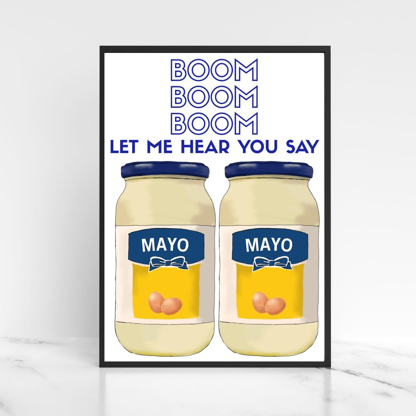 Song Lyric Poster, Mayonaise, Poster Print for Kitchen, Quirky Decor Wall Art
