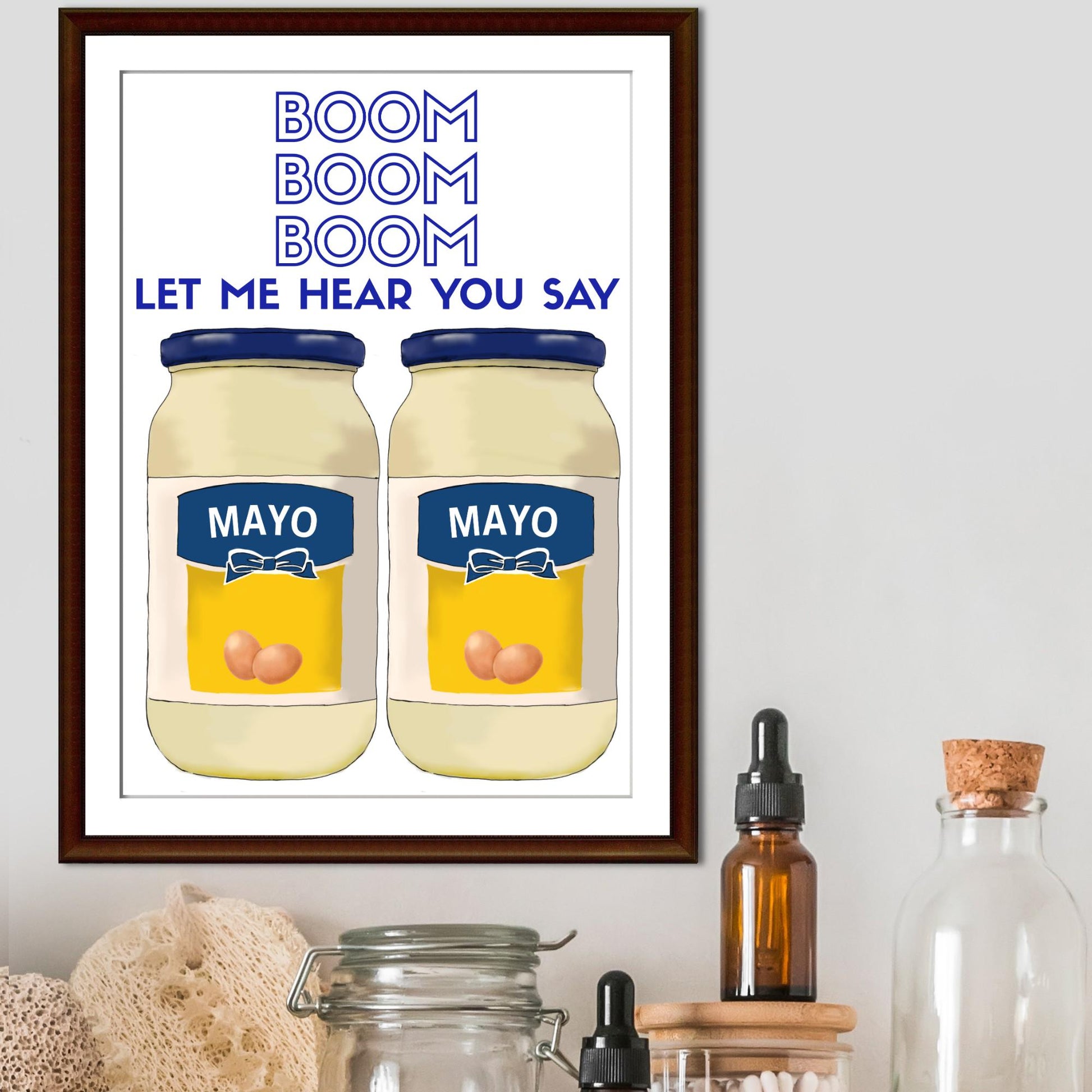 Song Lyric Poster, Mayonaise, Poster Print for Kitchen, Quirky Decor Wall Art
