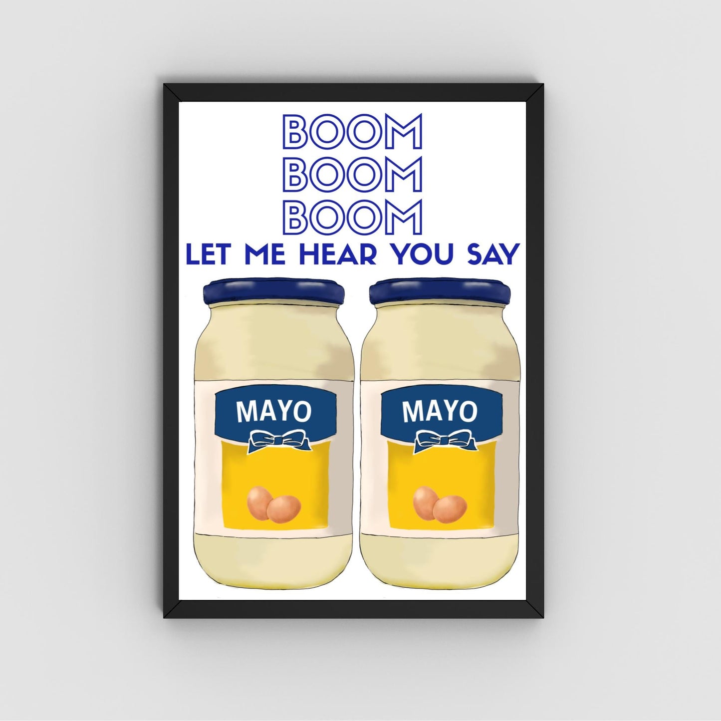 Song Lyric Poster, Mayonaise, Poster Print for Kitchen, Quirky Decor Wall Art