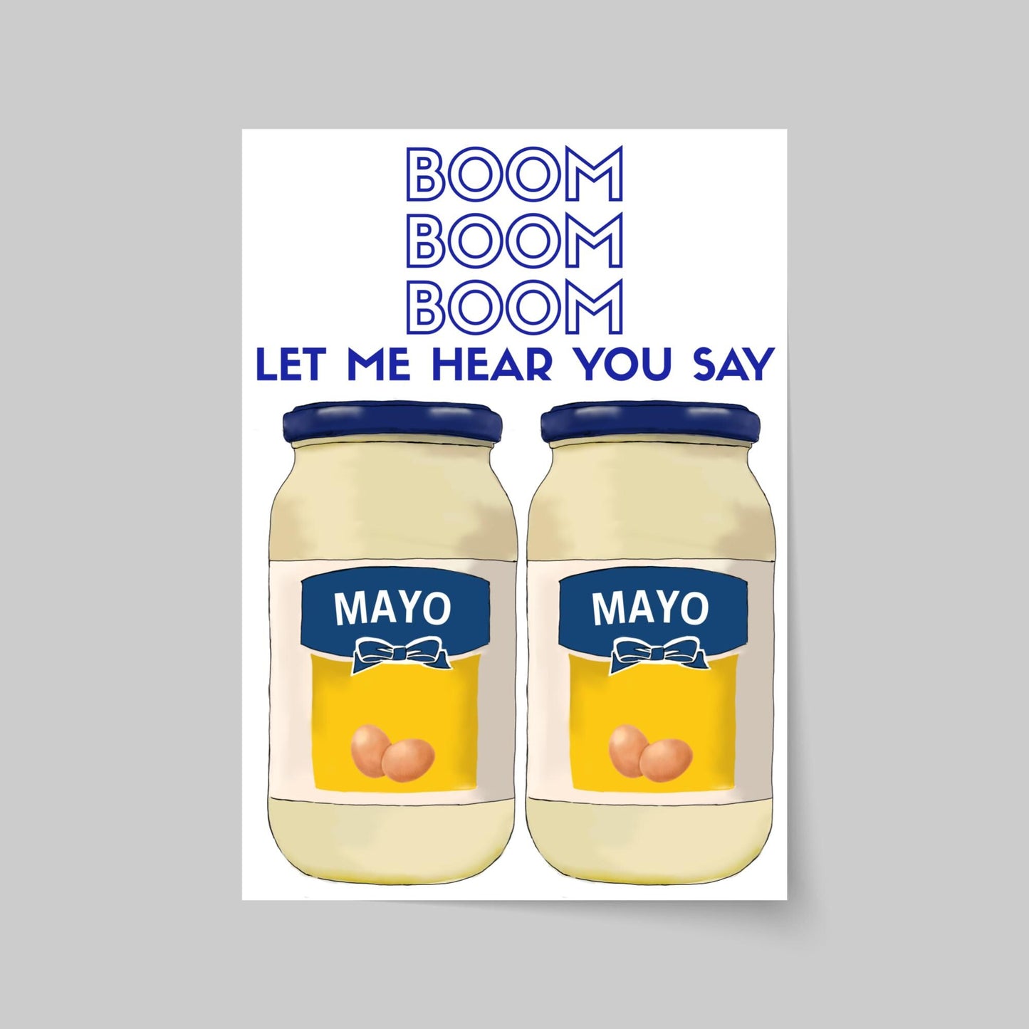 Song Lyric Poster, Mayonaise, Poster Print for Kitchen, Quirky Decor Wall Art