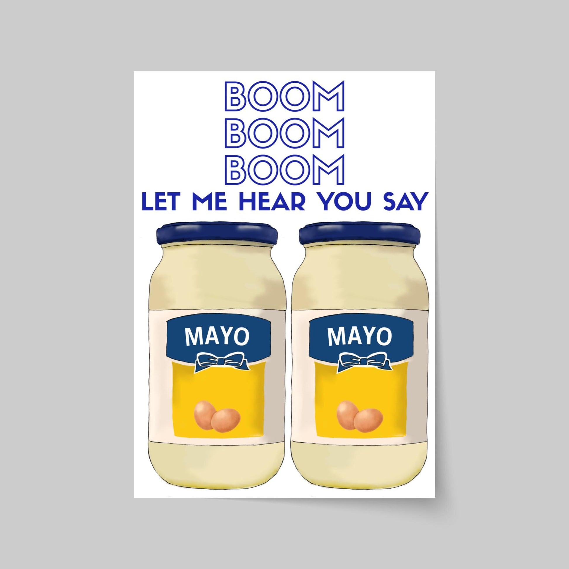Song Lyric Poster, Mayonaise, Poster Print for Kitchen, Quirky Decor Wall Art