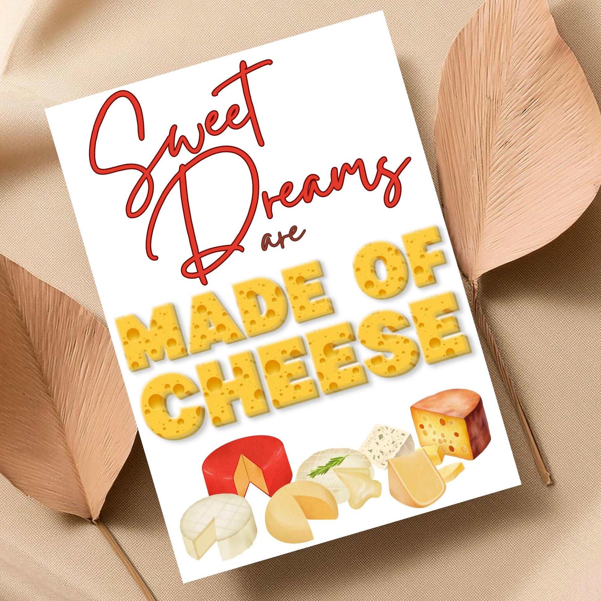 Song Lyric Poster, Cheese Poster Print for Kitchen, Quirky Decor Wall Art, Eurythmics