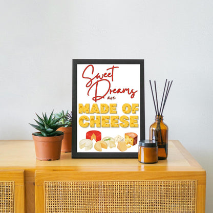 Song Lyric Poster, Cheese Poster Print for Kitchen, Quirky Decor Wall Art, Eurythmics