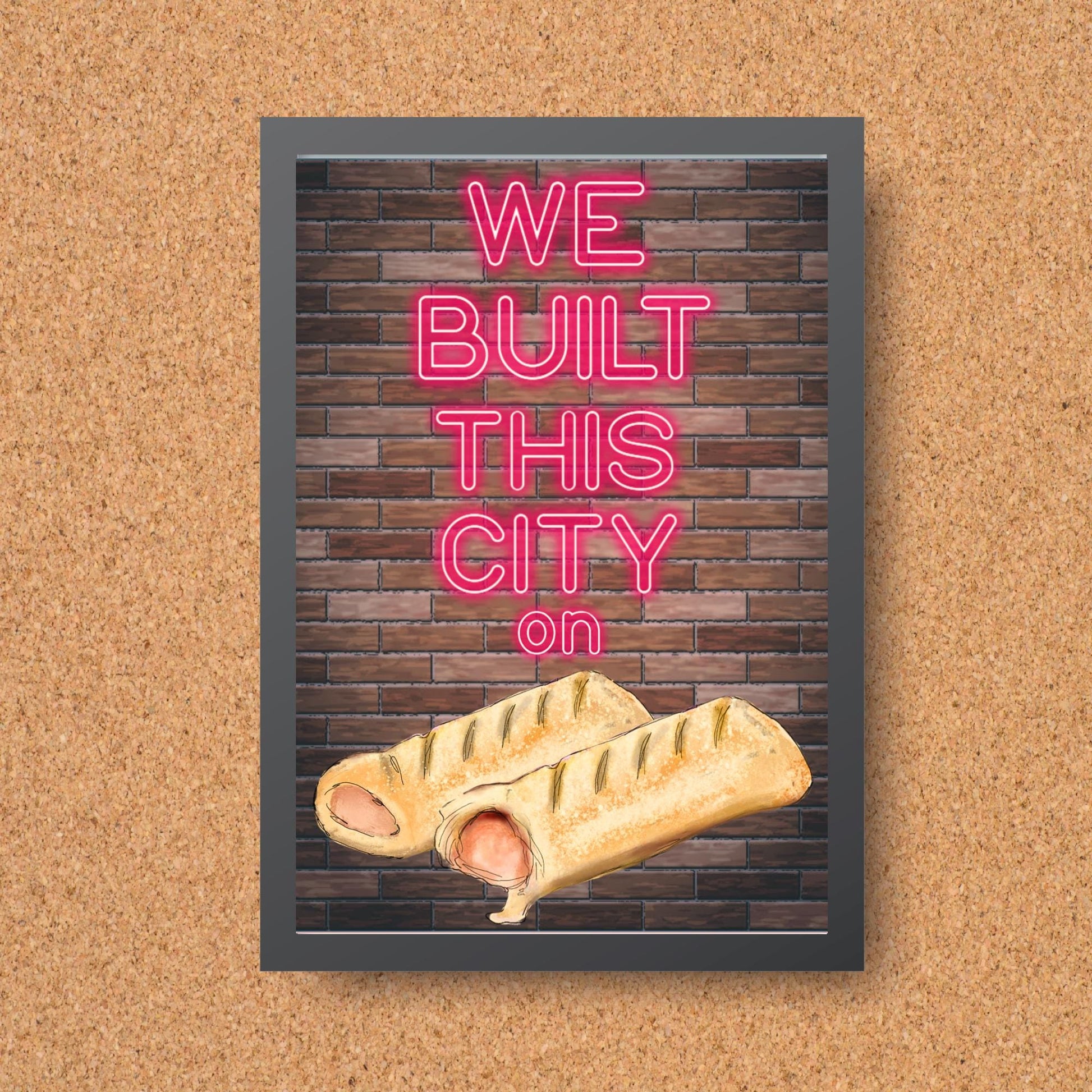 Song Lyric Poster, We Built This City, Poster Print for Kitchen, Quirky Decor Wall Art Starship