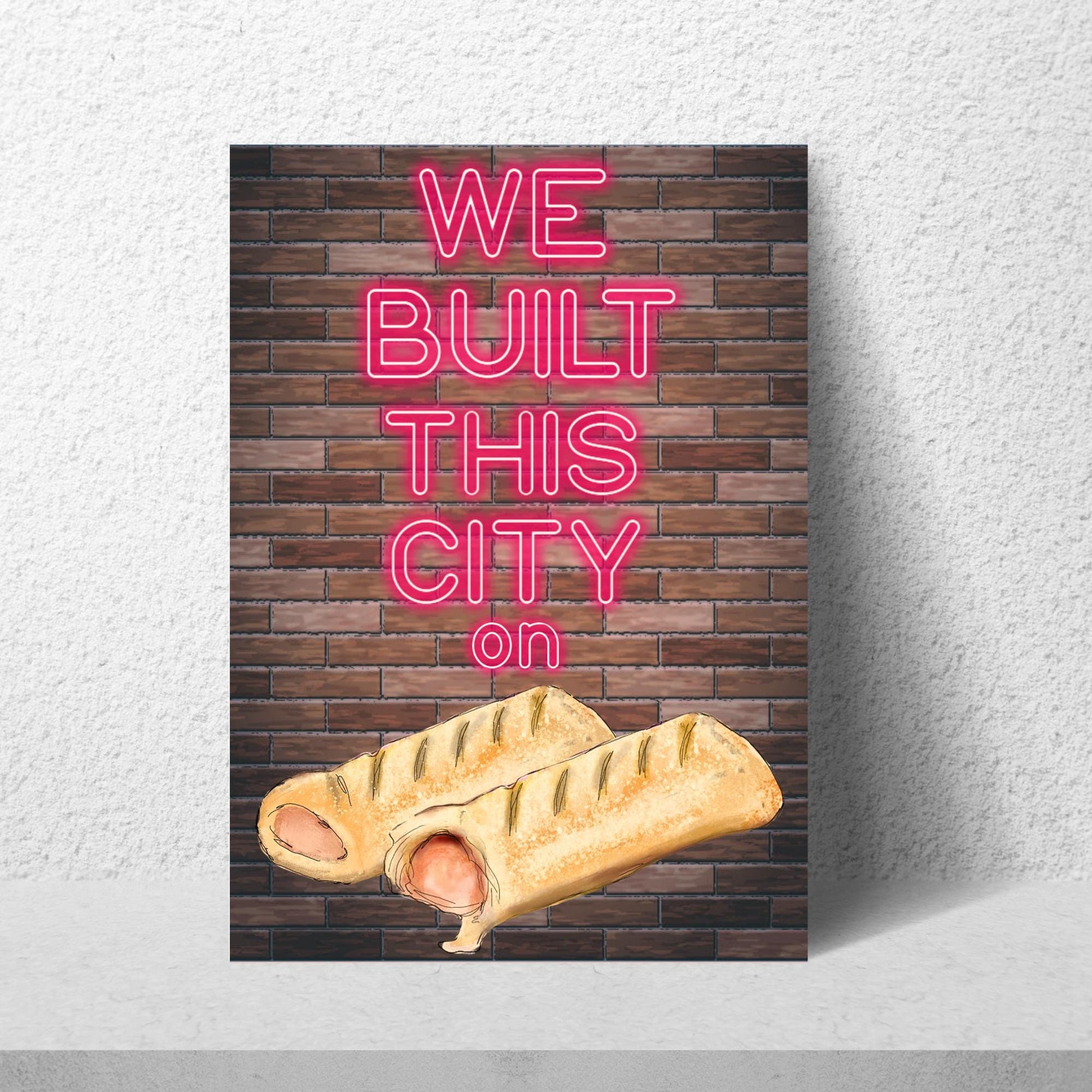 Song Lyric Poster, We Built This City, Poster Print for Kitchen, Quirky Decor Wall Art Starship