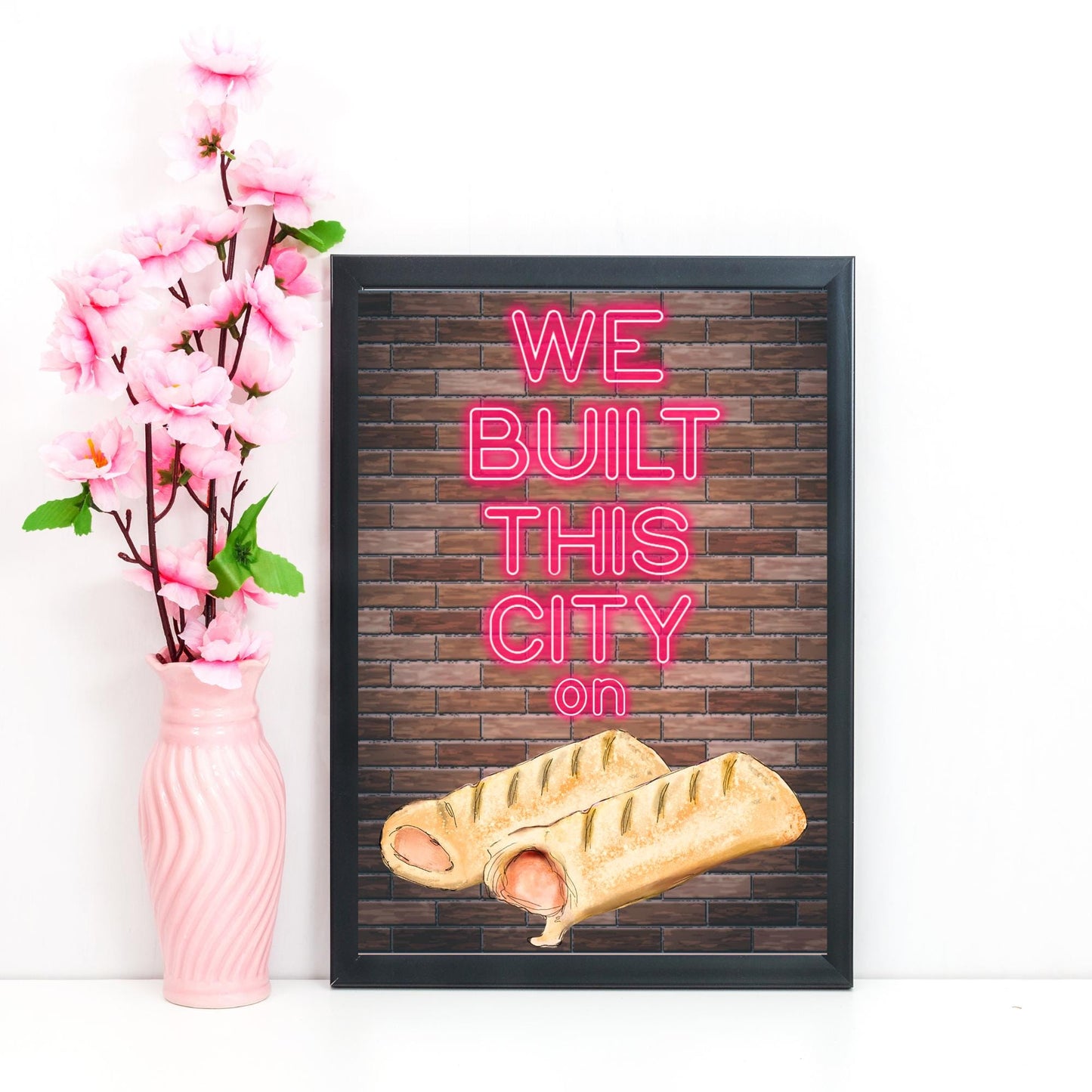 Song Lyric Poster, We Built This City, Poster Print for Kitchen, Quirky Decor Wall Art Starship