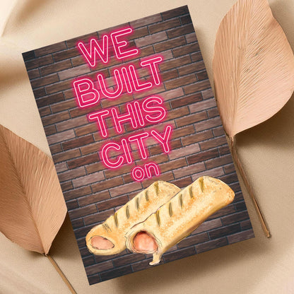 Song Lyric Poster, We Built This City, Poster Print for Kitchen, Quirky Decor Wall Art Starship
