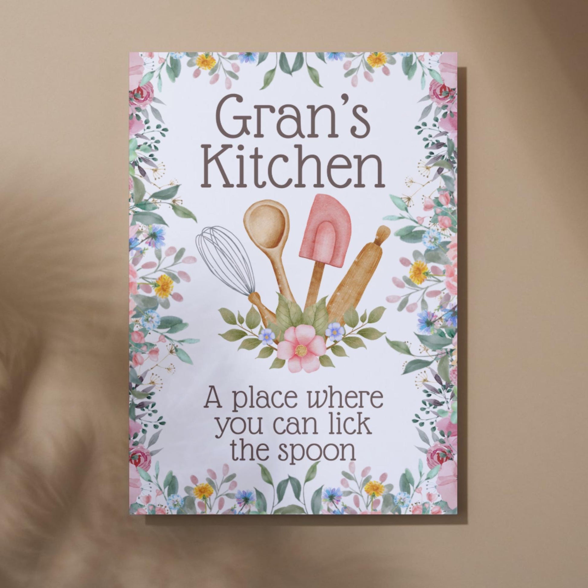 Personalised Kitchen Art, Nanna's Kitchen Poster Print, Mum, Grandma, Nan, Multiple Options, Lovely Gift for Mothers Day