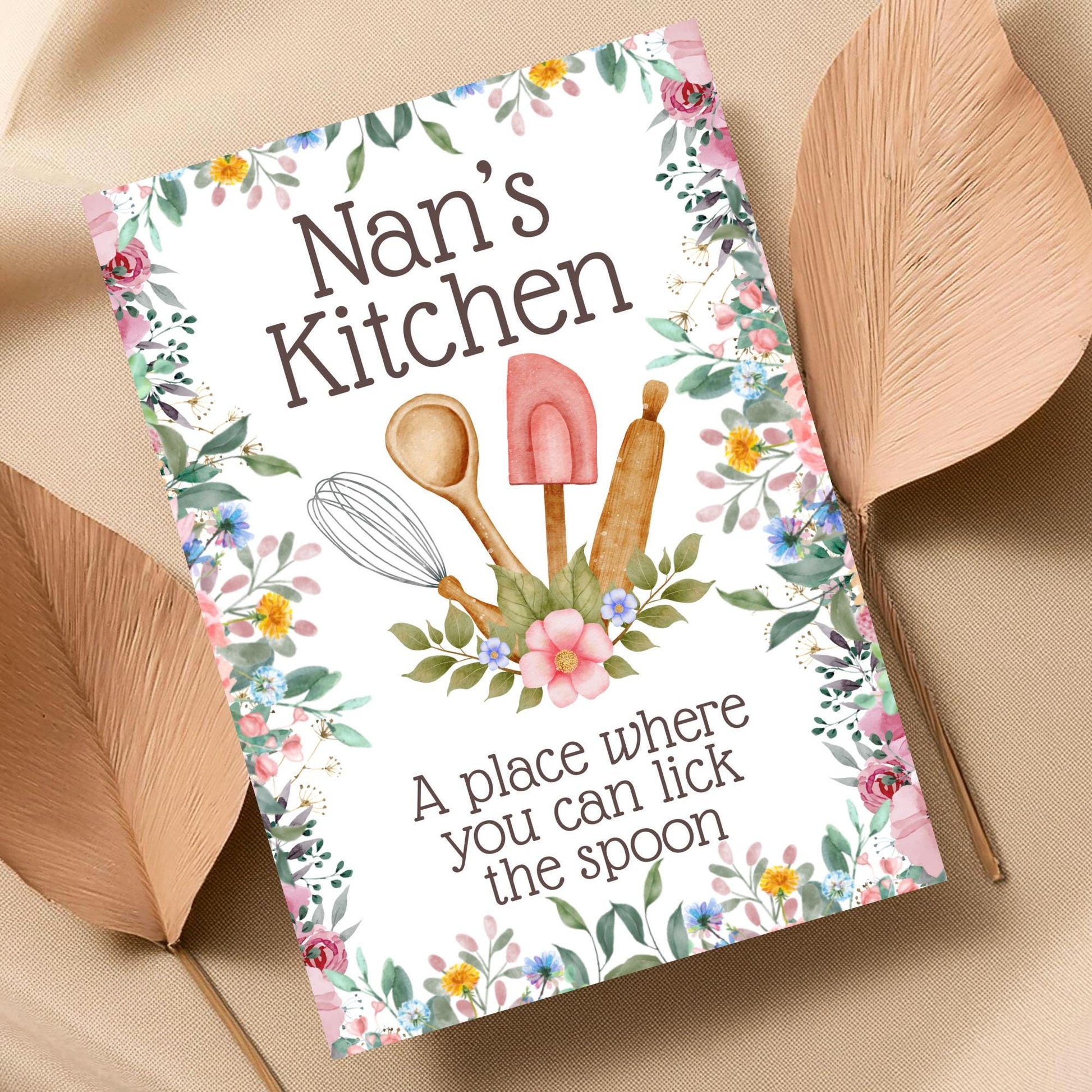 Personalised Kitchen Art, Nanna's Kitchen Poster Print, Mum, Grandma, Nan, Multiple Options, Lovely Gift for Mothers Day