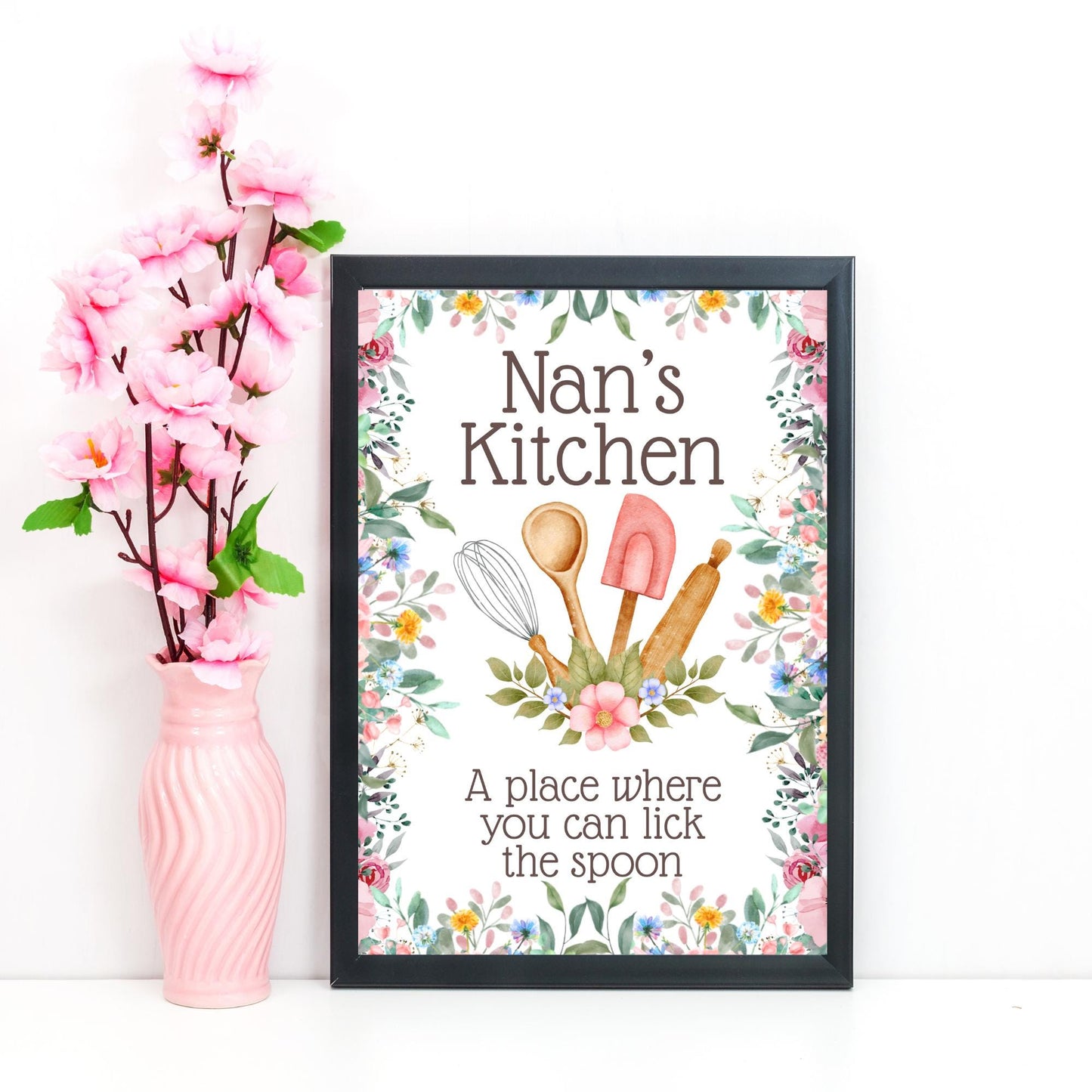 Personalised Kitchen Art, Nanna's Kitchen Poster Print, Mum, Grandma, Nan, Multiple Options, Lovely Gift for Mothers Day