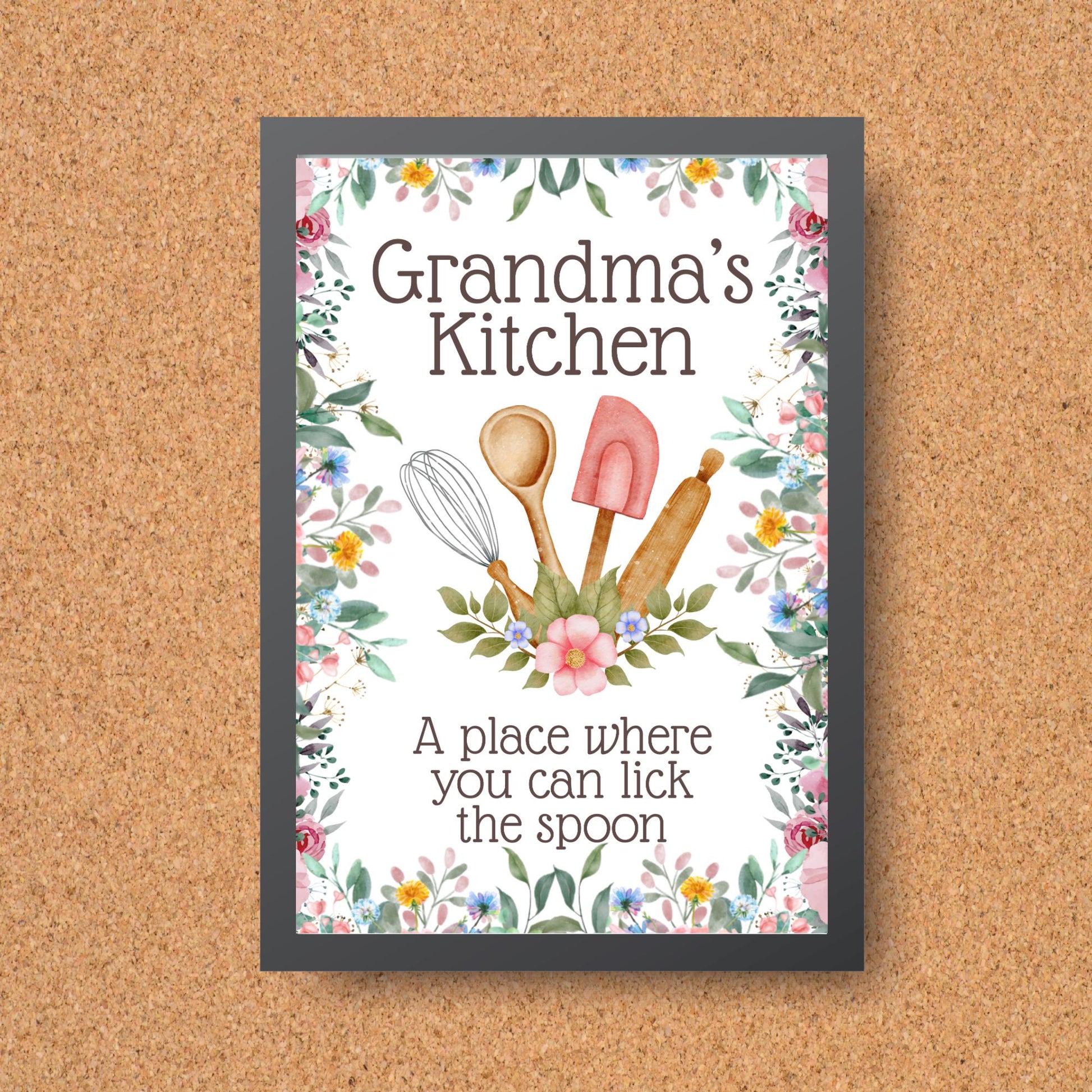 Personalised Kitchen Art, Nanna's Kitchen Poster Print, Mum, Grandma, Nan, Multiple Options, Lovely Gift for Mothers Day